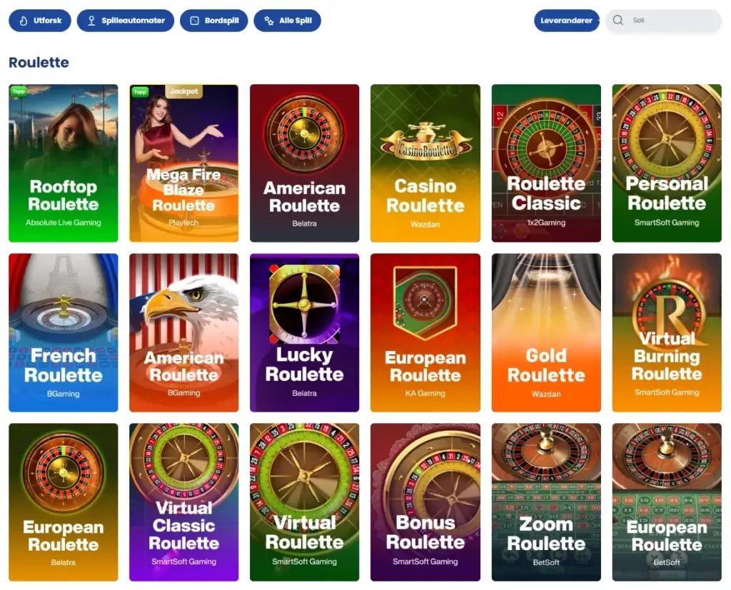 Lukki Casino – skjermbilde fra nettsiden